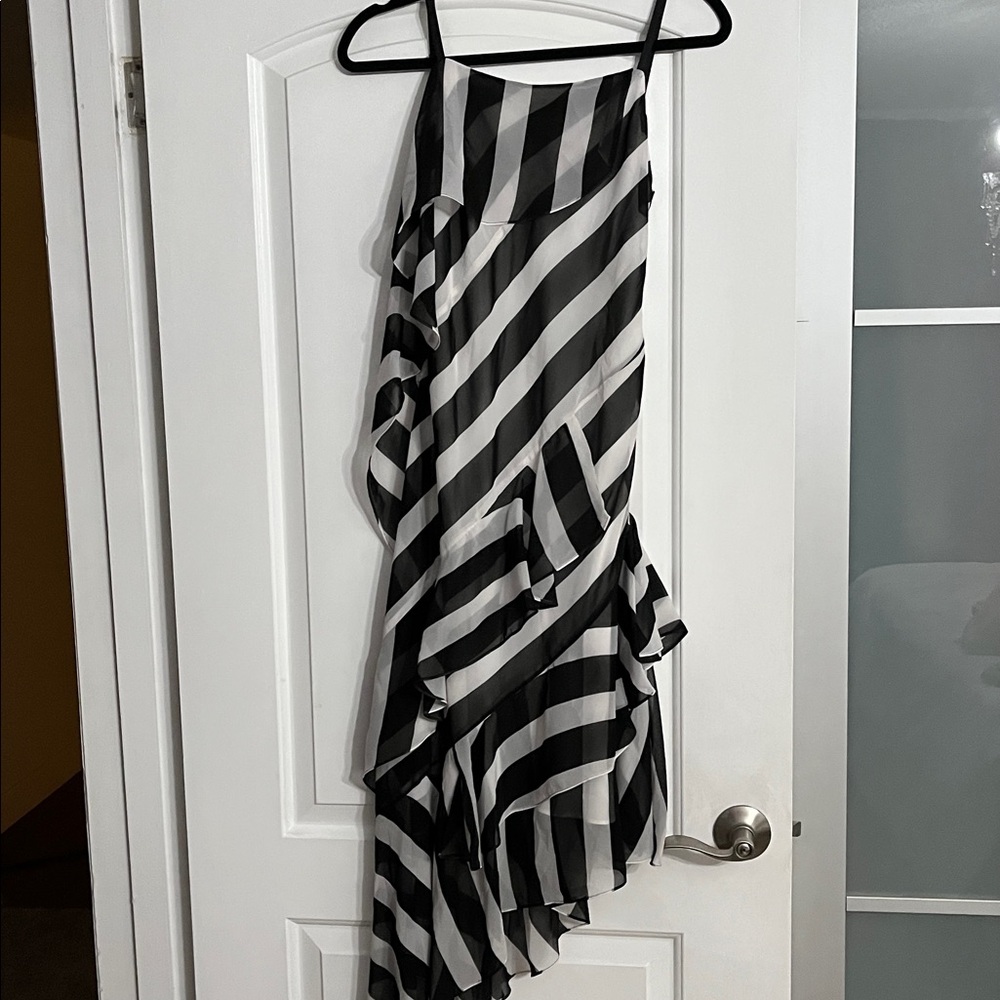 Kenneth Cole Monochrome Striped Dress